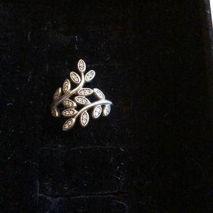 Silver and cubic zirconia Pandora ring